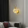 Lampade da parete sul comodino camera da letto soggiorno sfondo lampade da parete creative bagno applique da parete a led in vetro moderno stile nordico 110-240V