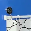 Vacuum Suction Cup Bathroom Rack Shower Curtain Rod Hanging Ring DEHUB Rods Stand Srong Cornices Hanging Ring--Silver T200601