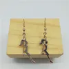 Dangle & Chandelier Trendy Pole Dancer Key Earring Strip Silhouette Gift For Bachelorette Party Women Keyring Figure Jewellery