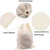 100pcslot Reusable Cotton Tea Bags Empty Unbleached Strainer Filter Bags Herb Brew Loose Leaf Infuser for Home Office Travel3776921