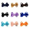 2 20 polegadas Bebê Bow Hairpins Pequenos mini Grosgrain Ribbon Arcos de Cabelo Grips Crianças Girls Clipes Sólidos Crianças Acessórios Cores