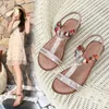 2021 summer silver platform sandals rose gold comfortable slope with bohemian high heels slippers designer luxury women's shoes Y0721