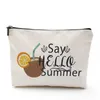 NewSummer Time Fresh Cosmetic Bag Impermeable Algodón Lino Viajes Artículos de tocador Bolsas de almacenamiento EWF7592