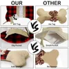 4 style świąteczne pończochy Plaid Christmas Decoration Torby na prezent dla psa psa kota łapy pończochy worki na ścianę na ścianę