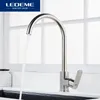 Küchenarmäuren LEDEME -Wasserhahn Edelstahl gebürstet 360 -Grad -Rotation und kalte Wassermischer tippen Sie auf L74016