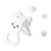 Kanin Teethers Leksaker Spädbarn Silikon Teether Molar Training Leksaker Rattle Nursing Soother Gratis BPA Food Great Toy Tillbehör 5 färger BT6428