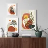 絵画ミニマリスト抽象的なヌードガールジオメトリ葉植物北欧ポスター壁アートプリントキャンバス絵画装飾写真リビングルーム