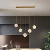 Trap hanglamp moderne minimalistische woonkamer Scandinavisch koper licht luxe villa duplex wenteltrap lange hangers lampen