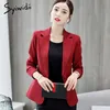 Syiwidii 6 blazer e giacche colorate Office Lady Slim rosa nero bianco blu coreano moda abbigliamento primavera cappotto 210930