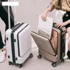 Walizki 20 "24" cali kobiety Rolling Bagaż walizka podróżna Case z torbą na laptopa mężczyźni Universal Wheel Trolley ABS Box Fashion