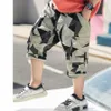 Camouflage shorts jongen zomer casual katoen kinderen korte broek kinderen broek voor tiener 110-170 210723