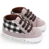 Primeiros caminhantes caem inverno bebê sapatos toddler meninos meninas macio sola sola berço tênis moda pouco xadrez antiderrapante esportes