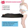 professional slimming waterproof cloth weight detox heated infrared black sauna steamed blanket fat burning