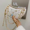 Totes Pearl Mini Hobos Bag 2021 Sommardesigner Handväskor för kvinnor Högkvalitativ PU Läder Shoulder Crossbody Sac de Luxe Femme