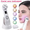 Eletroporação Mesoterapia RF RIDIO Frequência Facial LED Photon Skin Care Dispositivo Face Levantando Aperte o Cuidado facial do olho