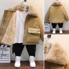 Jaquetas casaco infantil casaco de inverno veludo pêlo descendo roupas de garoto grossa crianças quentes parka roupas adolescentes snowwear snowsuit