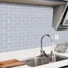 Art3D 30x30cm peel en stick backsplash tegels 3D muurstickers voor keuken badkamer slaapkamer wasruimtes, glanzende grijs, wallpapers (10 vel)