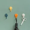 Gancho para toallas con forma de globo aerostático, 8 Uds., colgador de puerta de plástico, colgador de pared autoadhesivo, colgador de sombreros, colgador de llaves, organizador, decoración del hogar