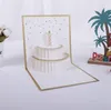 Hand-written three-dimensional birthday card customization 3D Gilding greeting cards wedding invitations