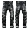 Verkoop 2021 Nieuwe Heren Badge Rips Stretch Designer Jeans Distressed Ripped Biker Slim Fit Washed Motorcycle Denim Heren Hip Hop Fa241p