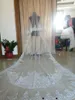 Véus nupciais Imagem Real Casamento Long Lace Applique Cristais Duas Camadas Catedral Comprimento Blush Veil8340751