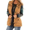 Jackets Women Pure Color Turn-down Collar Casual Autumn Winter Slim Fit Sleeveless Zipper Waist Coat Pocket Female 210914