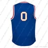 Ucuz Özel Kansas Jayhawks NCAA # 0 Mavi Basketbol Forması Kişilik Dikiş Özel Herhangi Bir Adı Numarası XS-5XL