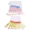 14 stks / set VDL Makeup Borstels My Destiny Pro Professional Colorful Blending Powder Foundation Contour Makeup Brush Set