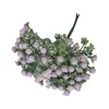 Simulation de fleur en plastique, 6 branches/bouquet, petite boule de mousse, fruits, accessoires de bricolage, boîte-cadeau, matériel de décoration, petites fleurs