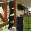 Plantadores potes 18 bolsos pendurados no jardim vertical plantador interno / externo decoração maconha de parede de planta de parede de gorda multi-grade