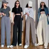 Verão Solta calças casuais para mulheres cintura alta maxi largo pants calças femininas elegante moda roupas 211115