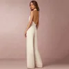 Jumpsuit Women Black White Red 13 Colors S-2XL Plus Size Wide Leg Pants Spring Summer Back Zipper Sexy Jumpsuits Feminina LD761 210317