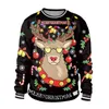 2021 Ugly Christmas for Women Men 3D Print Gift Rolig Pullover Tunna Sweater Jerseys Toppar Höst Vinter Xmas Lady Oversized XXL Y1118