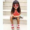 2021 Mädchen Sandalen Melissa Children039s Schuhe Erdbeere Wassermelone Spin Avocado Obst Sommer Jungen und Mädchen Flache Schuhe Q062926