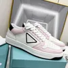 2022 Newest Downtown Perforated Leather Casual Shoes Womens Mens City Walk Enameled Metal Triangle White Black District Sports Trainers Shoe With Box 35-45