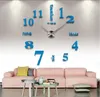Horloges murales Creative Super Clock DIY Acrylique Amazon Home 3D Autocollant Numérique Moderne