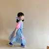 Arrivée d'été filles mode robe en coton enfants robes de conception coréenne fille de fleur 210528