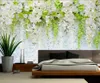 Özelleştirilmiş duvar kağıdı duvarlar için modern taze el-boyalı çiçek beyaz gül duvar kağıtları arka plan duvar dekorasyon boyama