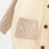 새로운 가을 아이들 스웨터 소년 소녀 면화 니트 카디건 아기 어린이 색 블록 카디건 패션 어린이 아동복 210308