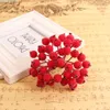 Mini Christmas Artificial Flowers Frosted Artificial Berry Vivid Red Holly Berries Tree Decorative Double Heads RRB14065