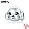 WOSTU Real 925 Sterling Zilver Mooie Poedel Hond Pet Animal Charm Fit Originele DIY Kralen Armband Sieraden Meisje Gift CQC837 Q0531