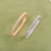 Luksusowa jakość Punk Bransoletka z diamentem w 18k ROSE GOLD GOLD i Platinum Kolor dla kobiet i Girl Friend Gift Ring z diamentem w Platinu