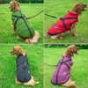 Große Haustier-Hundejacke mit Geschirr, warme Winter-Hundekleidung für Labrador, wasserdichter großer Hundemantel, Chihuahua, französische Bulldogge, Outfits 203445