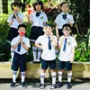 Kläder Sats Asiatisk Anime Style Kindergarten Kids Graduation Po School Uniform Set Elementary Unisex Stage Performance Kostymer