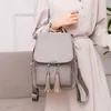 Damska Moda Plecak Nylon Szkoła Bookbag Tassel Anti-Theft Daypack Rucksack Torba na ramię dla nastolatek dziewczyny 210922