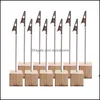 Arts And Arts, Crafts Gifts Home & Gardenplace Card Holders With Alligator Wooden Cube Base Po Memo Clip Wood Stand Office Party Supplies Hw
