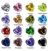 Cubic Zirconia Stone Multicolor Heart Shape Brilliant Cut Loose CZ Stones Synthetic Gems Beads For Jewelry 2.5x2.5~15x15mm AAAAA