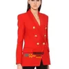 Veste Slim à double boutonnage pour femme, nouveau Style, qualité supérieure, Design Original, Blazer rétro avec boucles en métal, col châle, Out2647