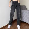 Mom Jeans Women's Jeans Baggy High Waist Straight Pants Women White Black Fashion Casual Loose Undefined Trousers 210616