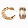 Mode runda båge örhängen för kvinnor vintage guld färg bröllop parti uttalande geometriska örhängen smycken chrismas gåva